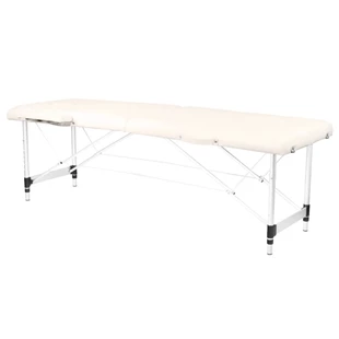 Aluminijski komforni sklopivi stol za masažu, 2 segmenta, krem