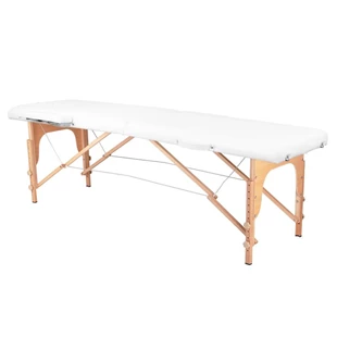 2-segmentni drveni sklopivi masažni stol, bijeli