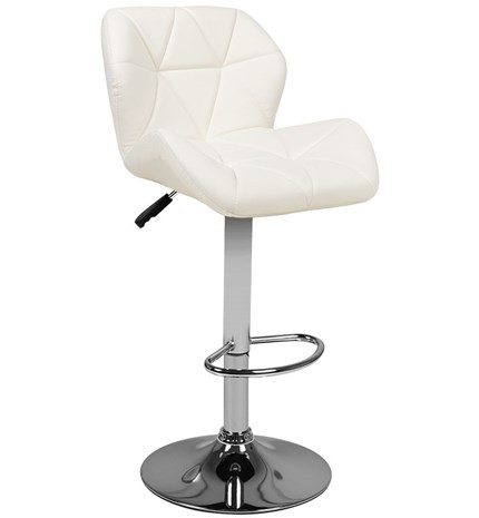 M01 prošivena, podesiva barska stolica, bijela