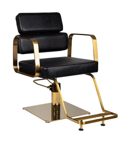 frizerska stolica Porto Gold, crna