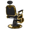 brijačka stolica Francesco, crno-zlatna