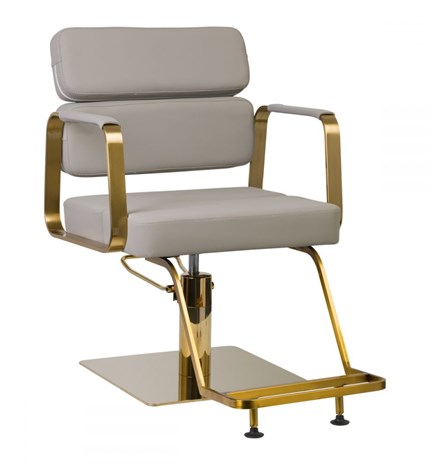 frizerska stolica Porto Gold, siva