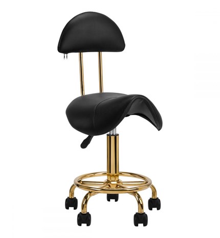 Kozmetički stolac 6001-G, zlatno - crni