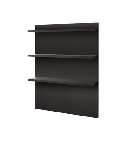 Wall display with shelves black