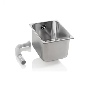 Stainless steel tray with drain