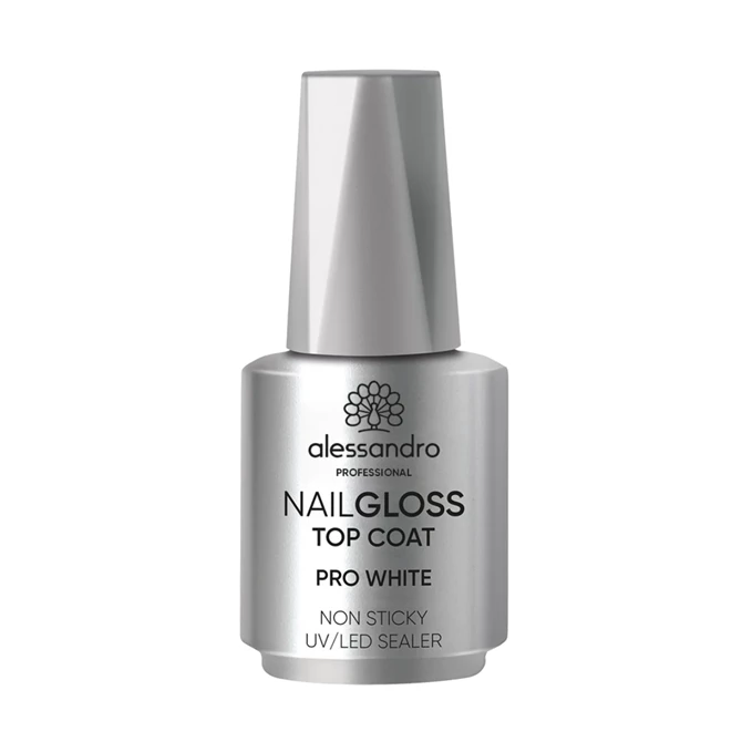Nail gloss top coat NON STICKY PRO WHITE 10 ml