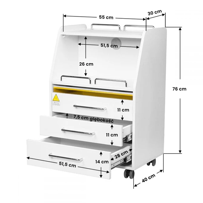Pedikerski asistent 601, bijeli