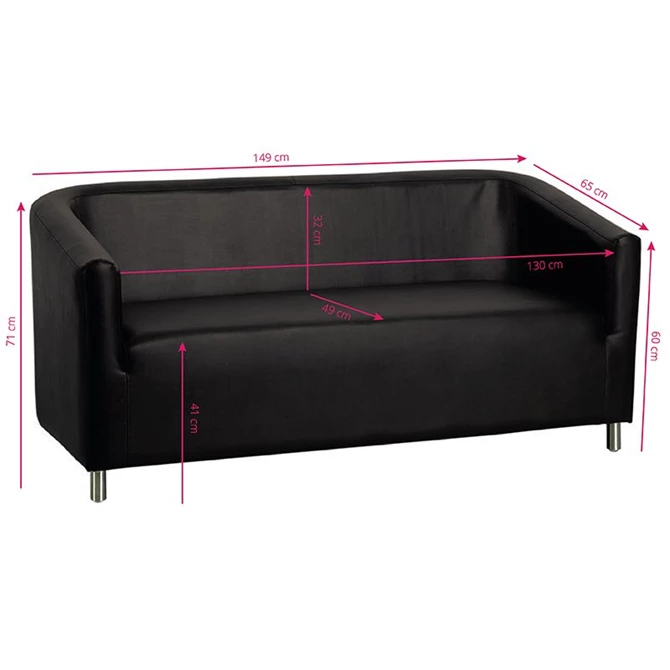 Sofa za čekaonicu M021, crna