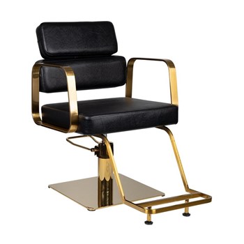 frizerska stolica Porto Gold, crna