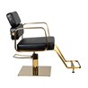 frizerska stolica Porto Gold, crna