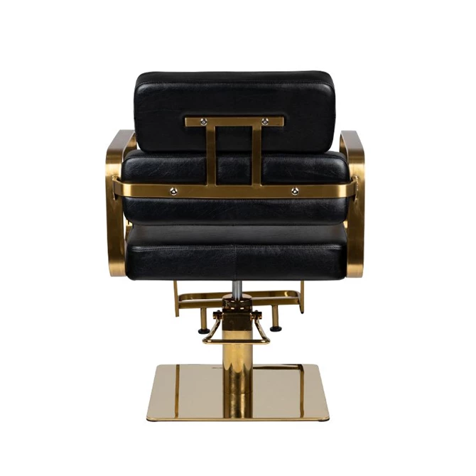 frizerska stolica Porto Gold, crna
