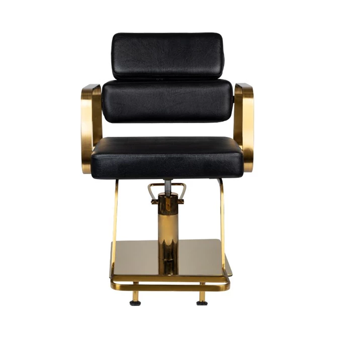 frizerska stolica Porto Gold, crna