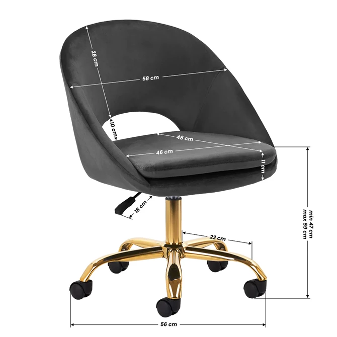 Okretna stolica QS-MF18G, siva
