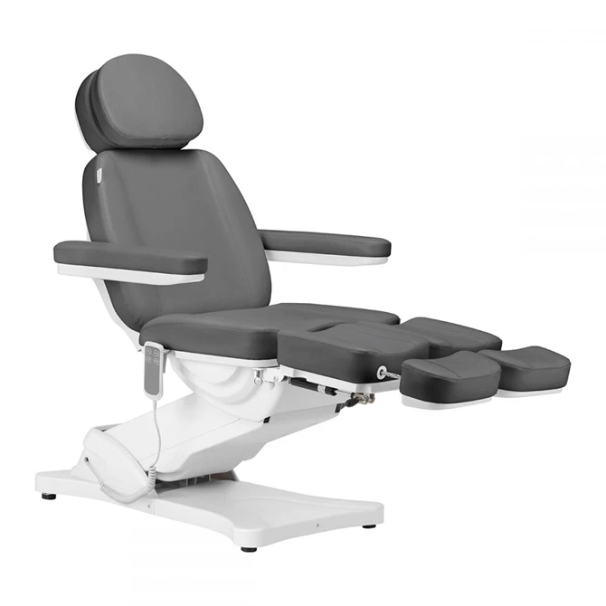 SILLON CLASSIC električna kozmetička stolica pedi s 2  motora, siva
