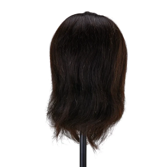 Frizerska trening lutka, prirodna kosa, boja 1#, duljina 8"+6"