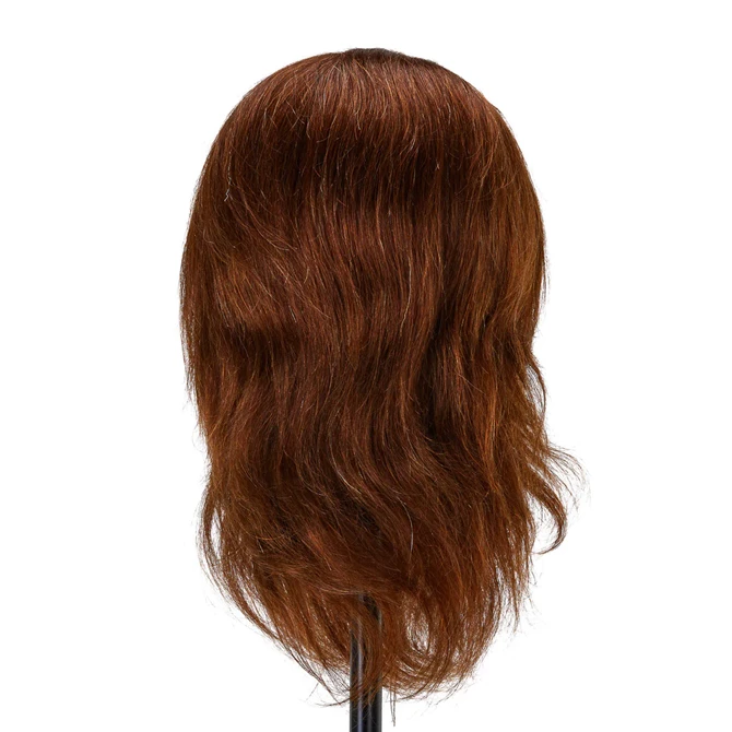 Frizerska trening lutka, prirodna kosa, boja 4#, duljina 8"+6"