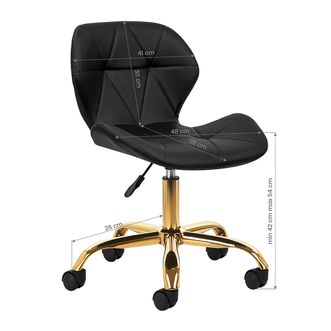 Kozmetička radna stolica QS-06G, crna