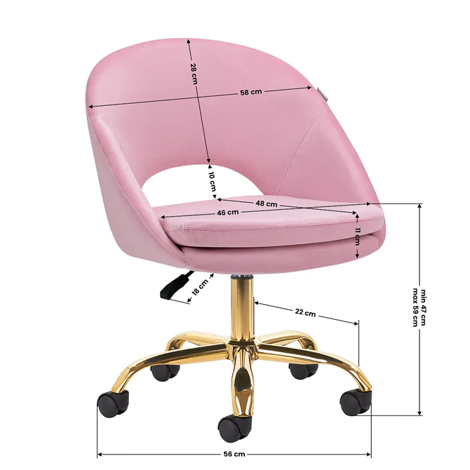 Okretna stolica QS-MF18G, roza
