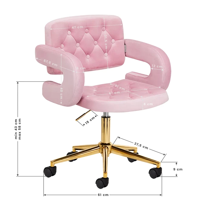 Stolica QS-OF213G, roza