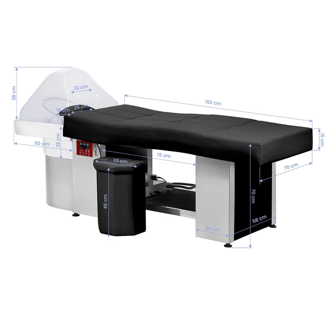 Head Spa krevet 017, crni