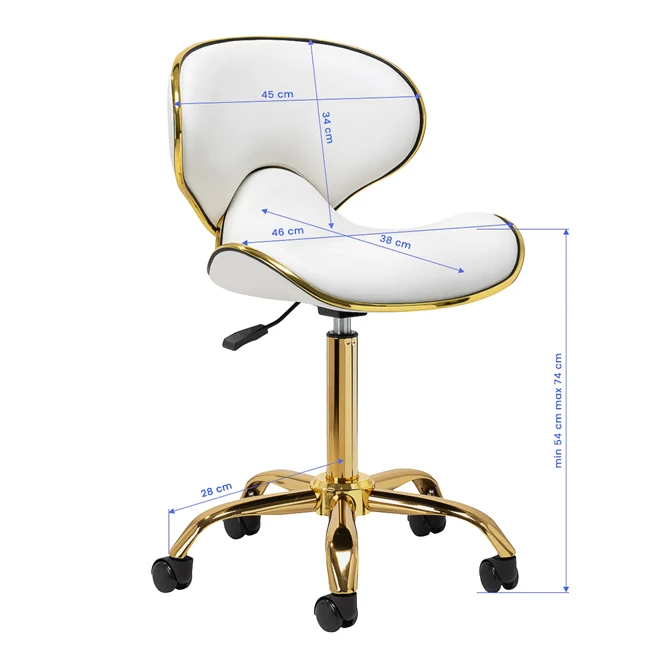 Kozmetička radna stolica Q-4599G, bijela