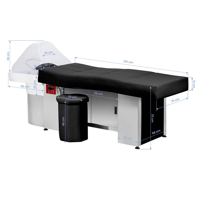 Head Spa krevet 017B, crni