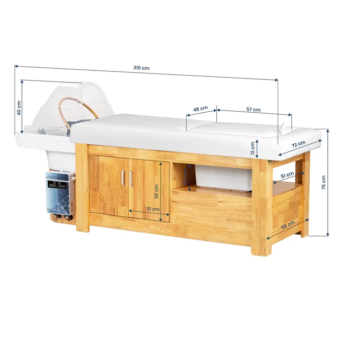 Head Spa krevet Bali, bijeli