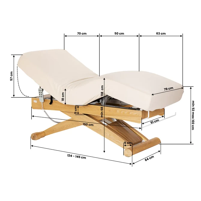 Spa kevet Sillon Siesta sa svijetlosmeđom bazom, krem