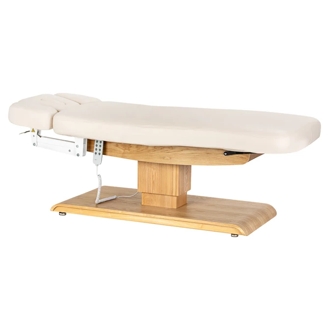 Spa krevet Sillon Relax s smeđom bazom, krem