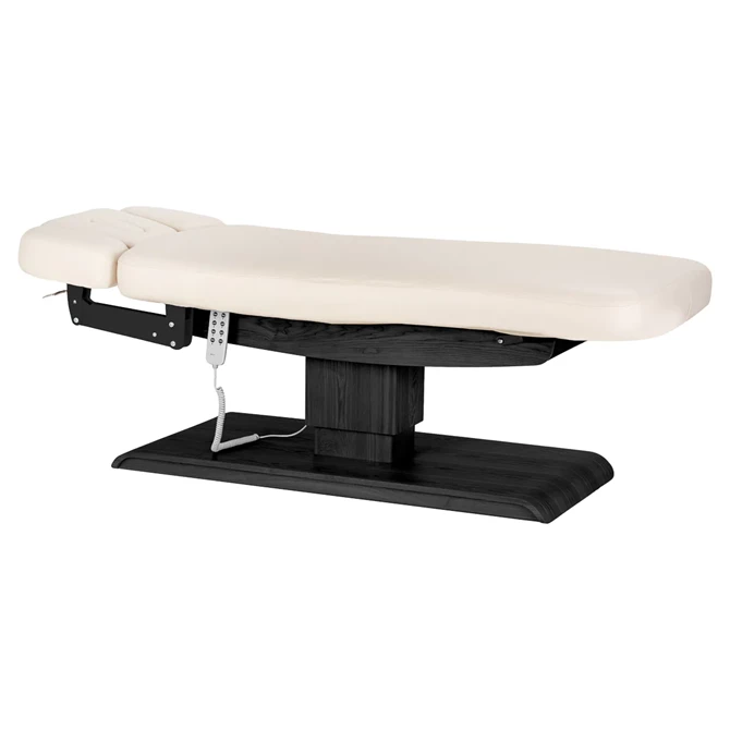 Spa krevet Sillon Relax s crnom bazom, krem