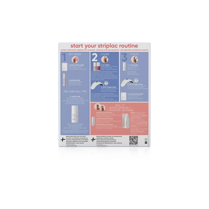Striplac Uv Starter Set Normal & Soft Nails - 2 Colours - standardni početni set s lampom