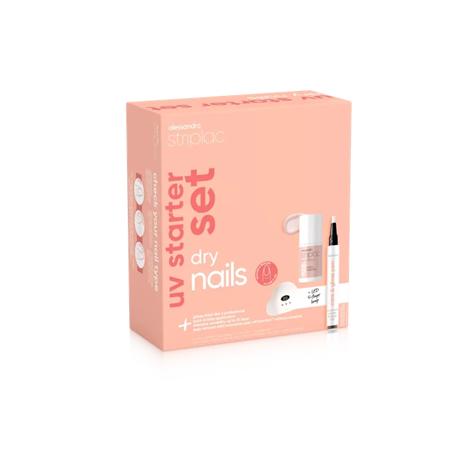 Striplac Uv Starter Set Dry Nails - 1 Colour - standardni početni set s lampom