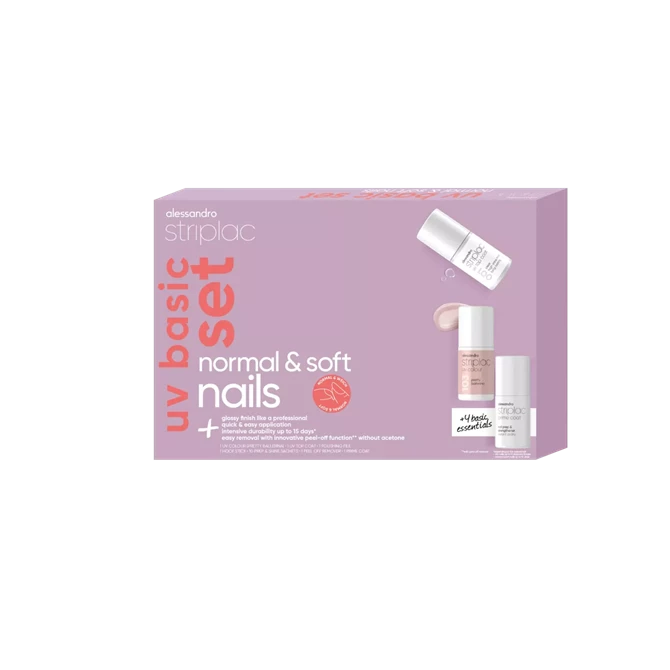 Striplac Uv Basic Set + Colour Normal & Soft Nails - standardni početni set 
