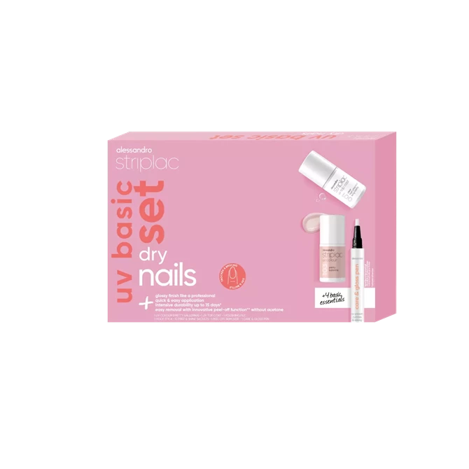 Striplac Uv Basic Set + Colour Dry Nails - bazni početni set 