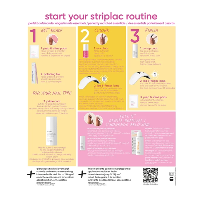 Striplac Uv Starter Set Normal & Soft Nails Summer Edition - početni set s lampom
