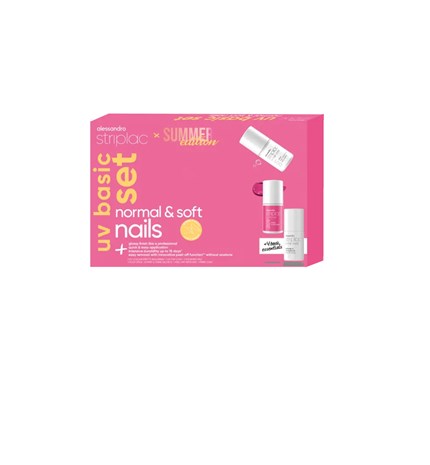 Striplac Uv Basic Set + Colour Normal & Soft Nails - standardni početni set - summer edition