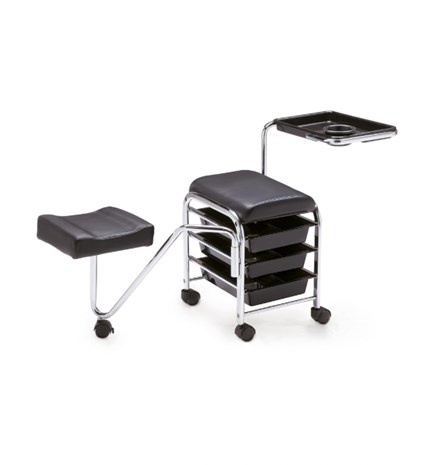 Kolica za pedikuru PEDICURE SERVICE Crna