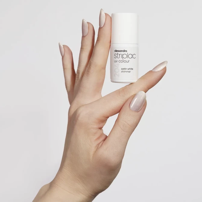 Striplac UV Colour Satin White Shimmer, 6,5 ml