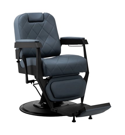 Brijačka stolica Bruno s crnom bazom, siva