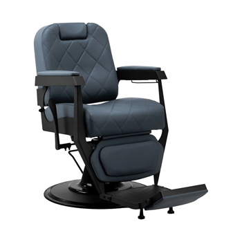 Brijačka stolica Bruno s crnom bazom, siva