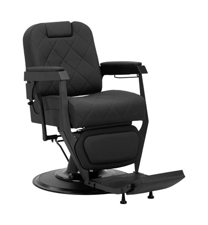 Brijačka stolica Bruno s crnom bazom, crna