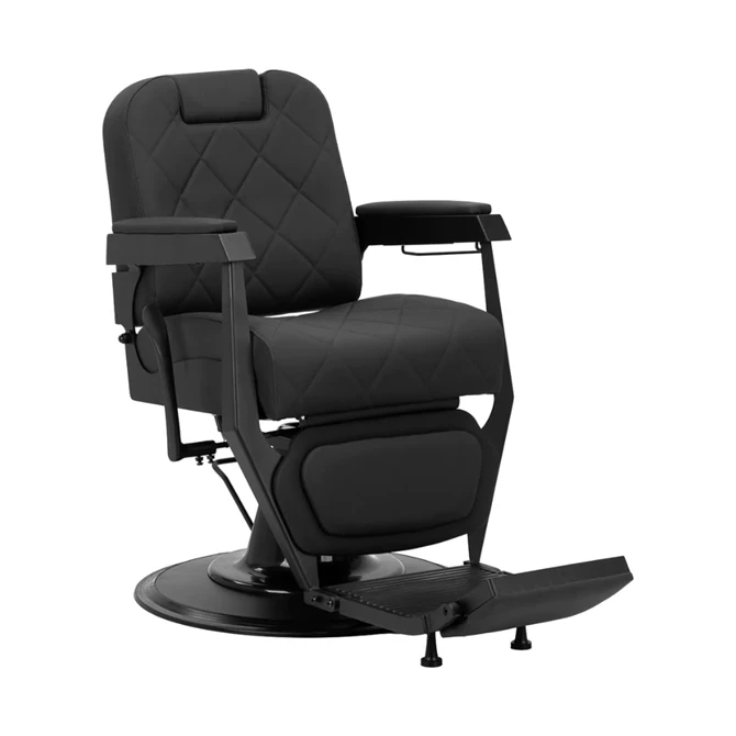 Brijačka stolica Bruno s crnom bazom, crna