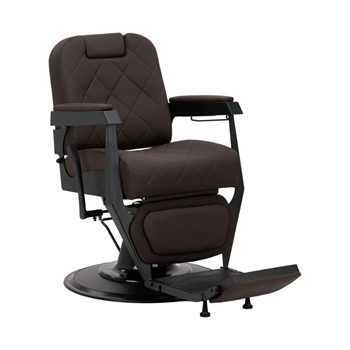 Brijačka stolica Bruno sa crnom bazom, smeđa