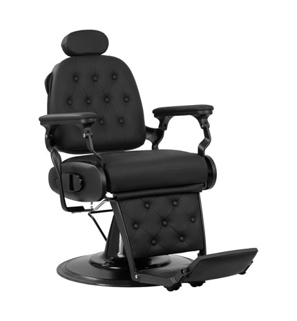 Brijačka stolica Francesco s crnom bazom, crna