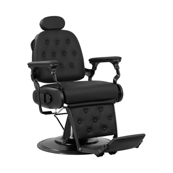 Brijačka stolica Francesco s crnom bazom, crna