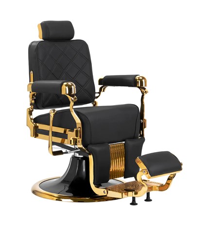 Brijačka stolica Leonardo, zlatno-crna
