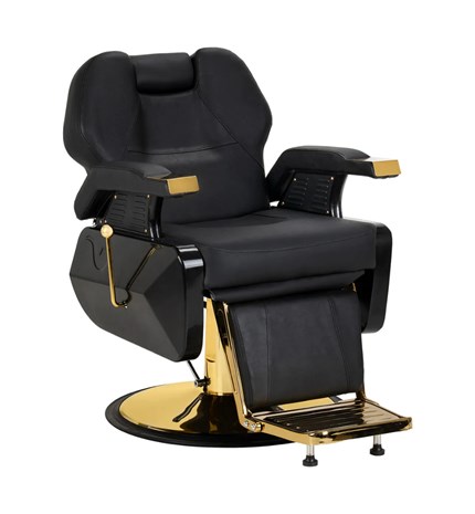 Brijačka stolica New York zlatno postolje, crna