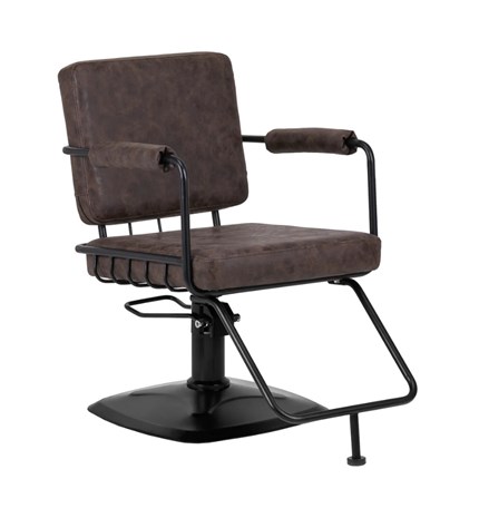 Frizerska stolica Catania Loft Old Leather, tamno smeđa