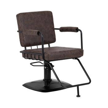 Frizerska stolica Catania Loft Old Leather, tamno smeđa
