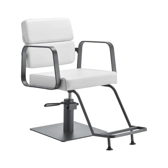 Frizerska stolica Porto, bijelo-siva